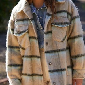 Free people Vienna brushed wool shirt jacket